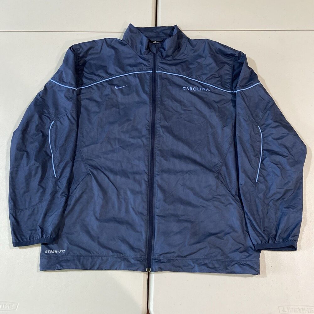 Nike Jacket Men’s L North Carolina UNC Wind Breaker Full Zip Storm-Fit